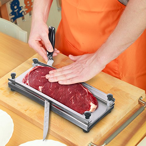 Meat slicer Stainless Steel Jerky Maker Cutting Board With 10-Inch Professional Slicing and Carving Knife