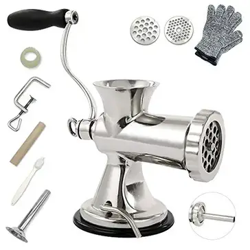 Simple Being Manual Meat Grinder Set with Stainless Steel Blades and Powerful