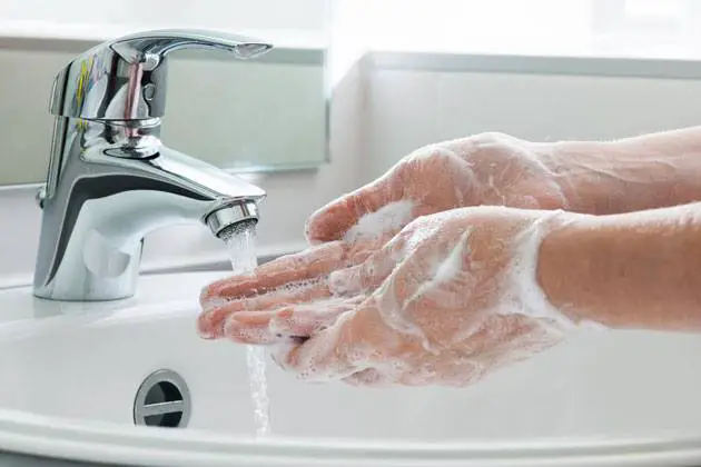 Washing hand